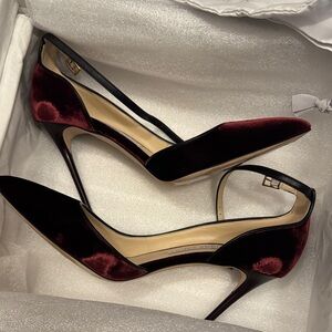 Jimmy Choo Deep Wine Velvet Pointed-Toe Pumps